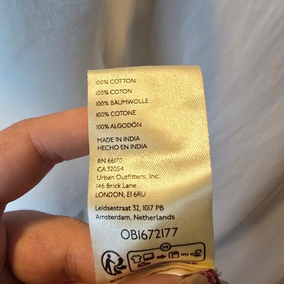 Free People Elena Floral Print Top Blouse Clay Combo Boho Western Oversized XS - Picture 7 of 8